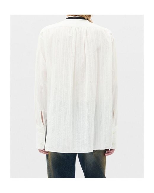 Ann Demeulemeester White Bertil Serafino Shirt for men