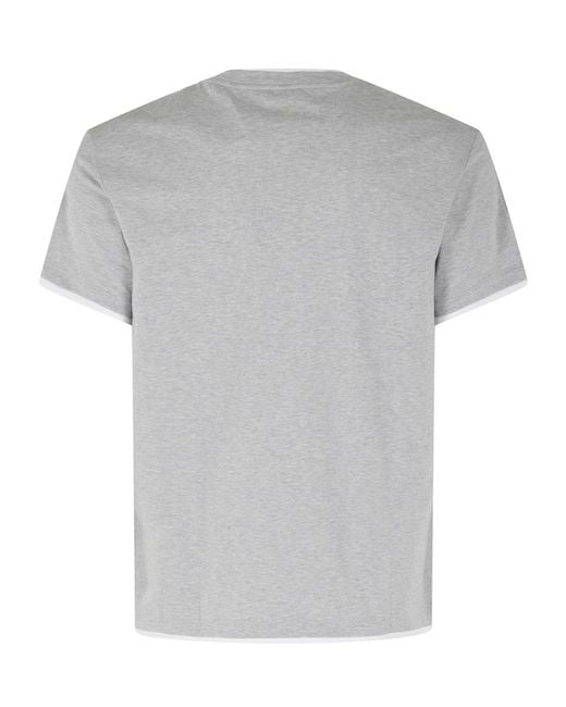Dondup Gray Trim Short-Sleeve T-Shirt for men