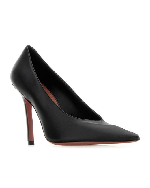 AMINA MUADDI Black Pointed High Heels
