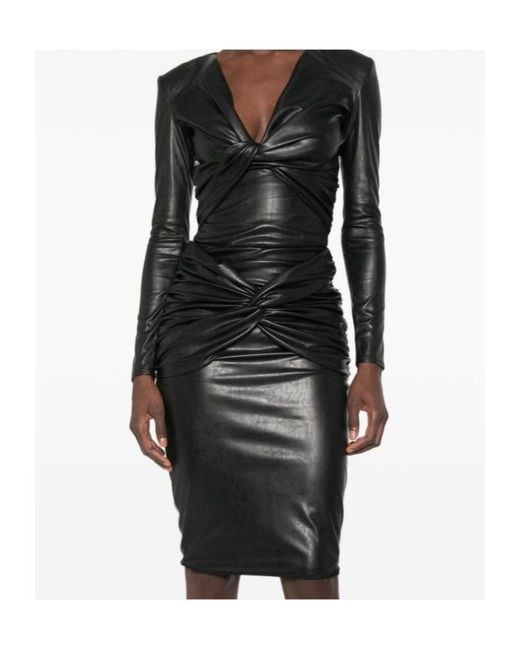 Elisabetta Franchi Black Knot Detailed Bodysuit