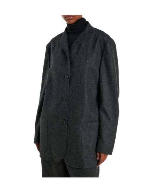 Jil Sander Black Wool Flannel Jacket