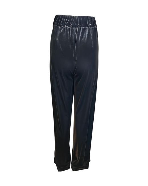 D.exterior Blue Elastic Waistband Casual Pants
