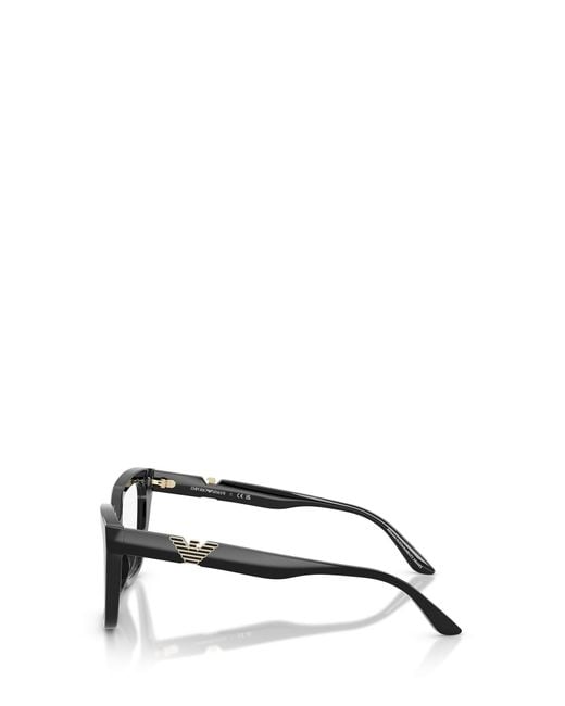 Emporio Armani White Cat-Eye Frame Glasses