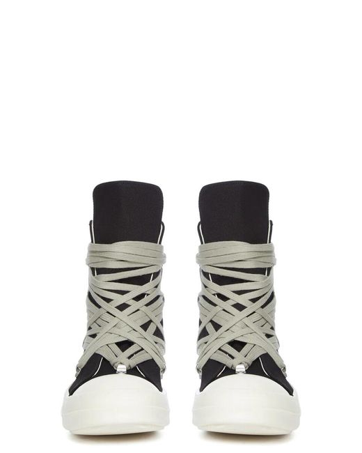 Rick Owens Black Megalace Sneakers