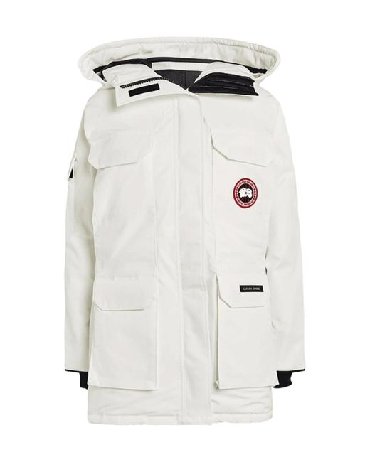 Canada Goose White Expedition Long Sleeve Down Jacket