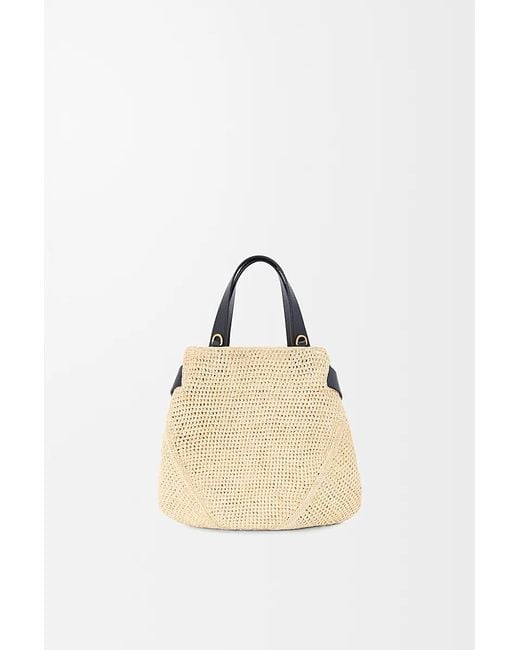 Loewe Natural Buckle Detailed Woven Tote Bag