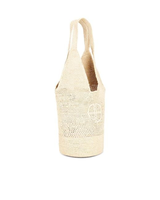 Anine Bing White Leah Logo-Detail Tote Bag