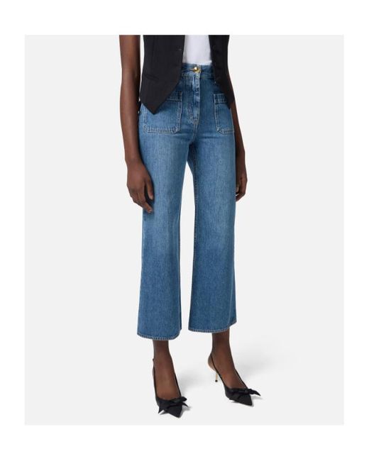 Elisabetta Franchi Blue Palazzo Jeans