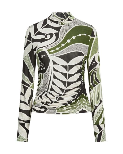 Farm Rio Green Floral Long-Sleeve Base Layer