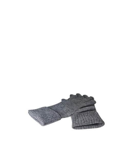 Weekend by Maxmara Gray Zamianew Ribbed Gloves