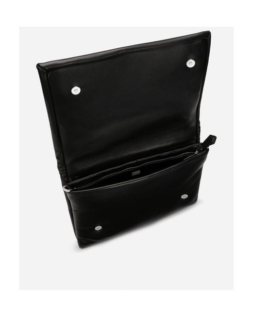 Dolce & Gabbana Black Logo Printed Crossbody Bag for men