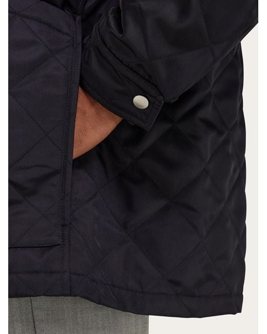 Ferragamo Blue Ferragamo Quilted Blouson for men