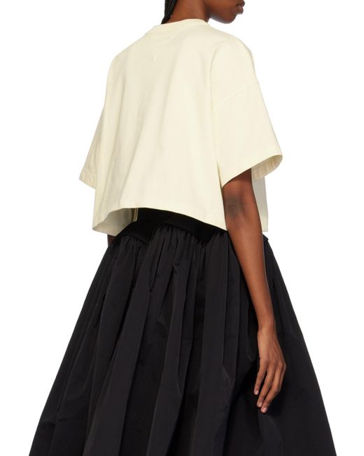 Bottega Veneta White Cropped Crewneck T-Shirt