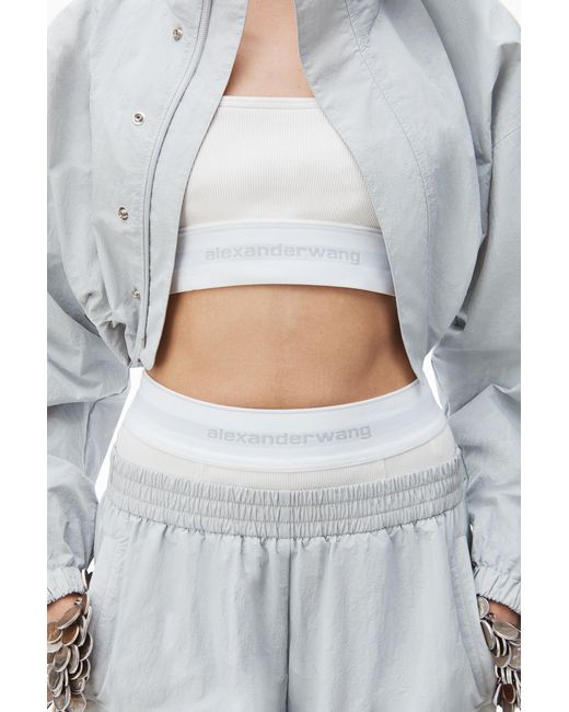 Alexander Wang Gray Bolero Track Jacket
