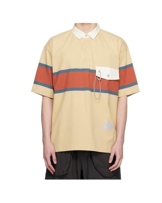 And Wander Multicolor X Gramicci Tech Rugby Polo Shirt for men