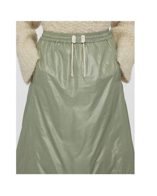 Jil Sander Green Down Skirt