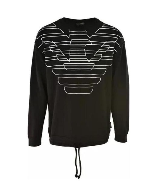 Emporio Armani Black Logo Long-Sleeved Sweater for men
