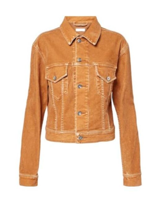 Rabanne Orange Single-Breasted Denim Jacket