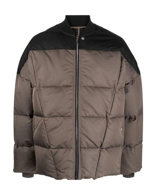 Rick Owens Brown Quilted Padded Flight Jacket for men
