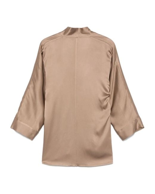Antonelli Natural Belted Long-Sleeve Shirt
