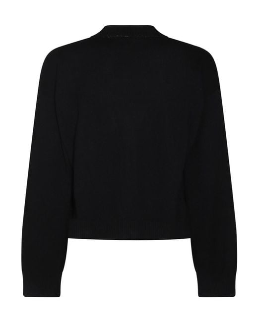 Fabiana Filippi Black Sequin-Embellished Knitted Cardigan