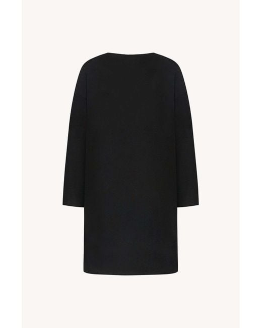 The Row Black Bastira Boat-Neck Long-Sleeve Top