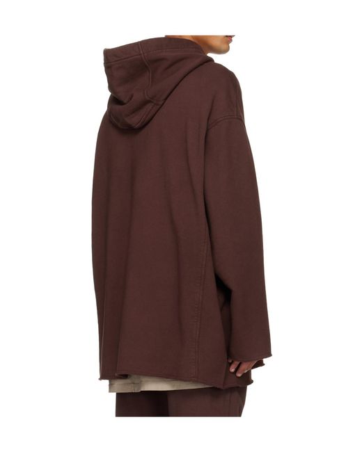 Rick Owens Brown Concordians Peter Hoodie for men