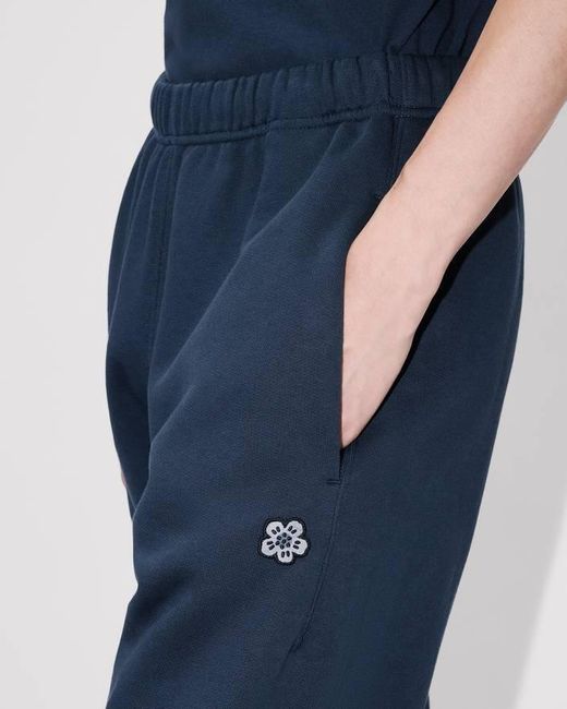 KENZO Blue Boke Flower Logo Patch Joggers for men