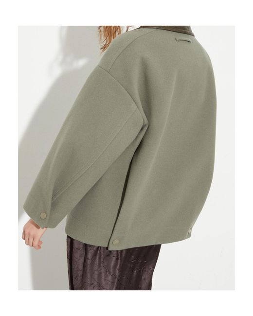 MAX&Co. Green Long-Sleeved Shirt Jacket