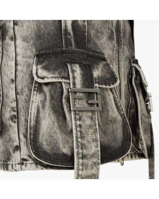 Fendi Gray Denim Skirt