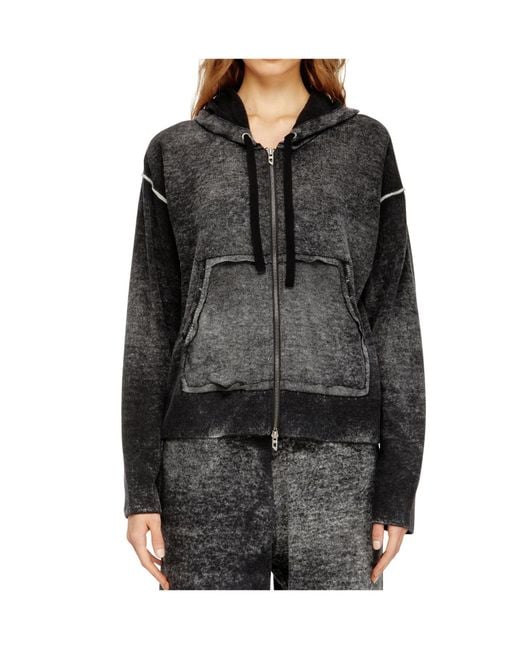 DIESEL Black M-Hermine Zip-Up Hoodie