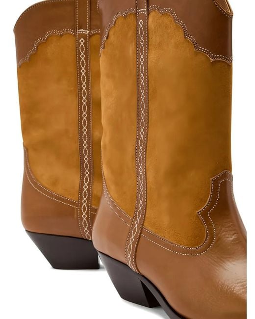 Isabel Marant Brown Suede Panel Boots