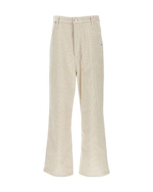 AMI Natural Corduroy Straight Trousers for men
