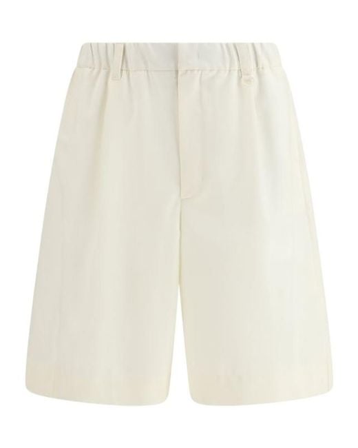 Herno White Laminar Elastic-Waist Tailored Shorts for men