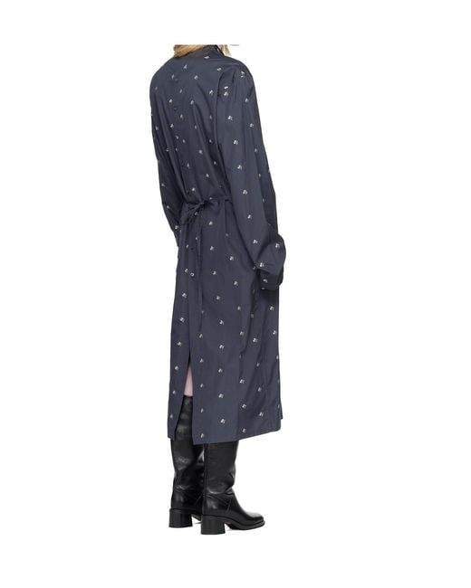 Rier Blue Long-Sleeved Dress