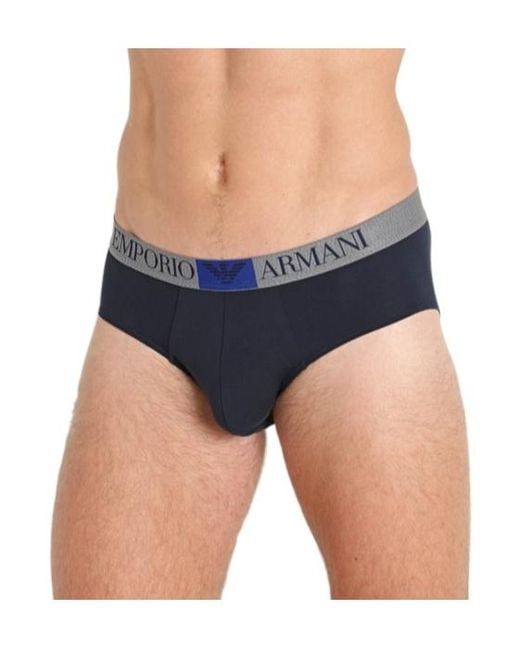 Emporio Armani Blue Elastic Waist Underwear for men