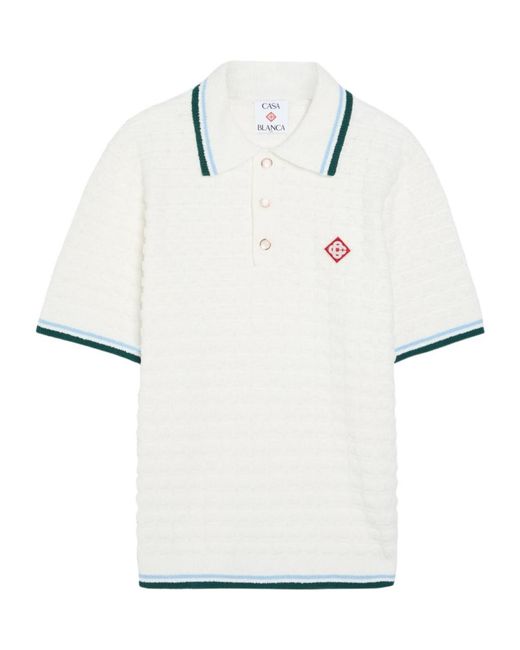 Casablanca White Minimal Button-Down Shirt for men