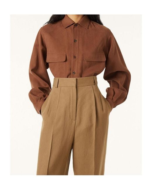 Loro Piana Brown Long Sleeve Buttoned Shirt