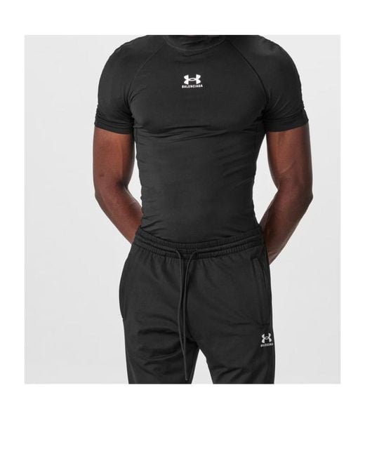 Balenciaga Black X Under Armour Logo T-Shirt for men