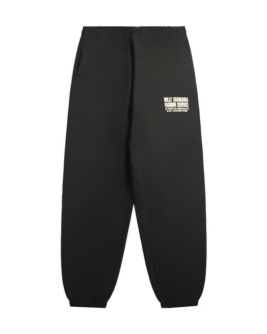 Willy Chavarria Black Fashion Service Track Pants for men