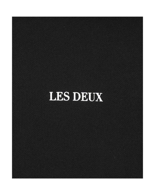 Les Deux Black Micro-Standard Hooded Sweater for men