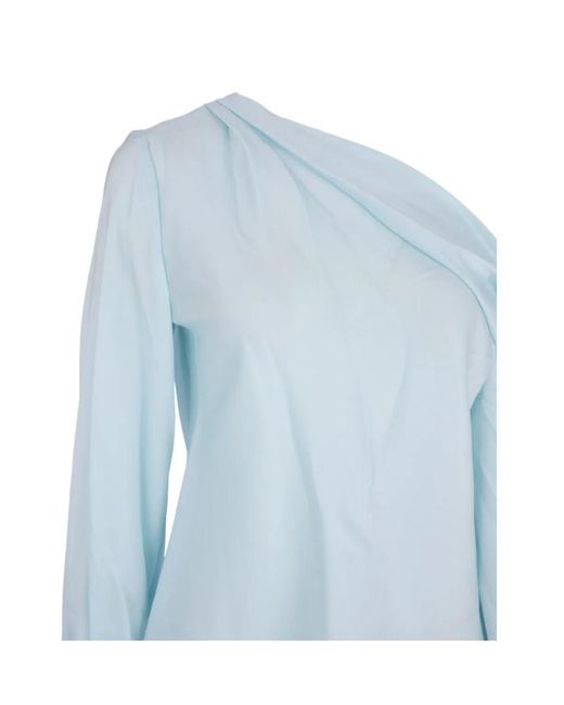 Jonathan Simkhai Blue Alice One-Shoulder Top
