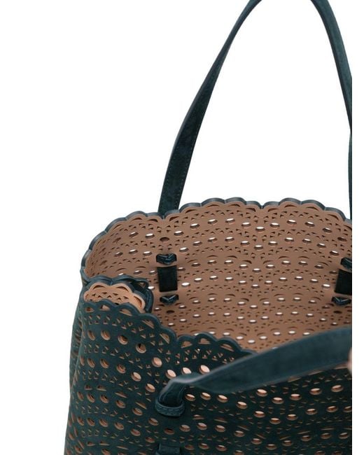 Alaïa Black Alaïa Mina 25 Mini Tote Bag