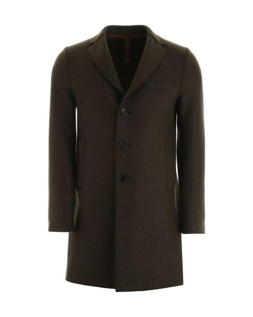 Harris Wharf London Black Button-Up Coat for men