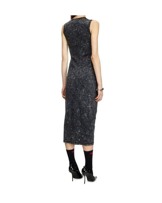 DIESEL Black D-Pra Midi Dress