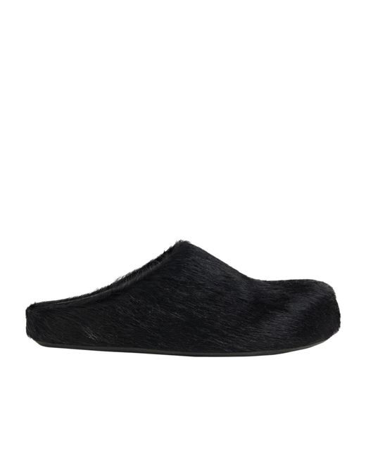Marni Black Solid Color Mules