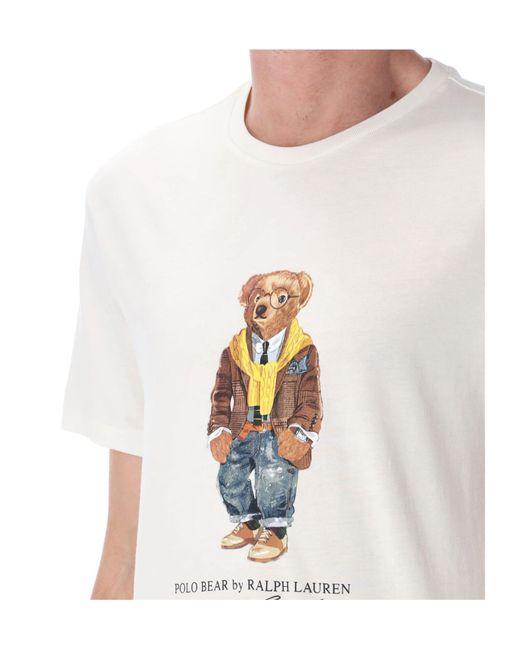 Polo Ralph Lauren Blue Polo Bear Crewneck T-Shirt for men