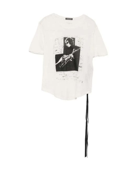 Ann Demeulemeester White Floor Micro T-Shirt