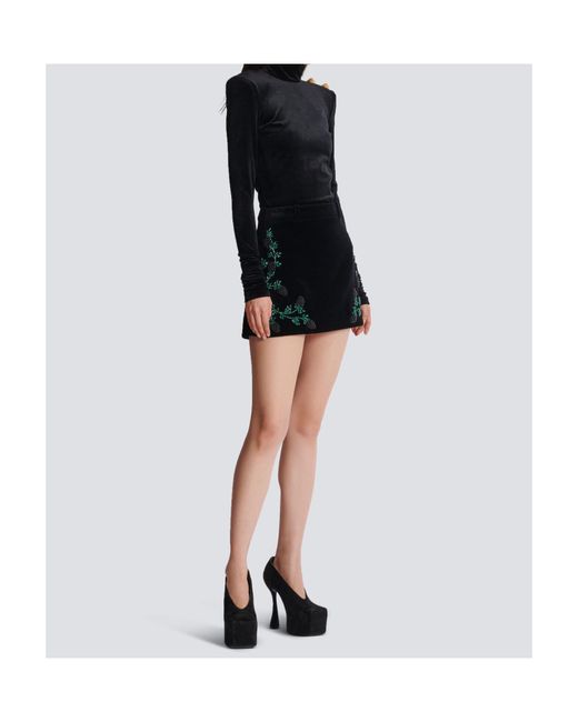 Balmain Black A-Line Skirt