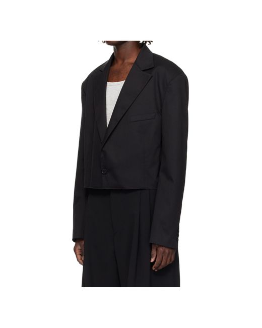 Lu'u Dan Black Slashed Blazer for men